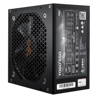 愛國者（aigo) YOGO650 直出線【額定500W】 黑色 電腦開關(guān)電源 品質(zhì)電容/寬幅設(shè)計(jì)/不虛標(biāo)