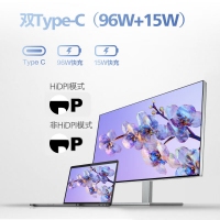 飛利浦（PHILIPS）27E2F7901 27英寸4K全面屏顯示器 NanoIPS 原生Type-C 設計顯示屏