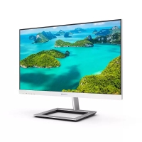 飛利浦（PHILIPS）241E1W 23.8寸 白色辦公顯示器 全高清 75Hz 低藍(lán)光不閃屏 窄邊框 支持壁掛 電腦顯示屏 傳上去批發(fā)