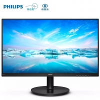 飛利浦241V8L 23.8英寸電腦顯示器 1080P全高清 VA廣視角 75Hz 愛(ài)眼低藍(lán)光不閃屏 可壁掛 HDMI+VGA接