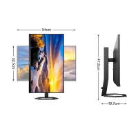 飛利浦（PHILIPS）24E1N5600E 24寸 IPS 2K高清顯示器 電腦旋轉(zhuǎn)豎屏幕 Type-C外接設(shè)計屏