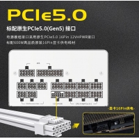 愛國(guó)者 電競(jìng)系列 ES1250 金牌全模組白色 額定1250W （ATX3.0/原生PCIE5.0支持4090）