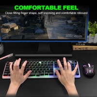力鎂 GTX350 發(fā)光懸浮電競(jìng)游戲鼠標(biāo)鍵盤(pán)（黑+白) 商務(wù)辦公鍵鼠套裝