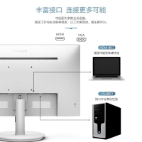 飛利浦（PHILIPS）271V8W 27英寸 IPS屏 廣視角 Adaptive Sync技術(shù) 低藍光不閃屏 75Hz刷新