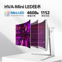 飛利浦34M2C7600MV 34英寸 Mini-LED曲面帶魚屏 WQHD HDR1400 165Hz DTS音箱 電競顯示器