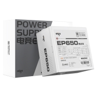 愛國者（aigo） EP650 額定650W 白色 機箱電腦電源(80Plus白牌/主動式PFC/支持背線/大單路12V）