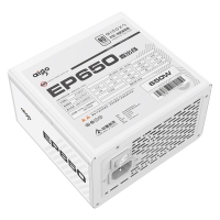 愛國者（aigo） EP650 額定650W 白色 機箱電腦電源(80Plus白牌/主動式PFC/支持背線/大單路12V）