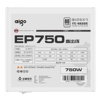 愛(ài)國(guó)者（aigo） 額定750W EP750 白色 機(jī)箱電腦電源（80Plus白牌/主動(dòng)式PFC/支持背線(xiàn)/大單路12V）