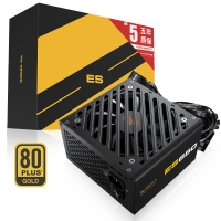 愛國者（aigo) ES650 金牌直出線 黑色 額定650W 2.0版盒包【品質(zhì)電容/寬幅設(shè)計(jì)/不虛標(biāo)】