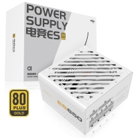 愛國者（aigo）額定650W ES650白色 全模組機箱電腦電源（白色模組線/80plus金牌/雙CPU供電/全電壓）
