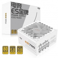愛國者（aigo）ES750W白色 ATX3.0 臺式電腦主機箱電源（原生PCIE5.0/12VHPWR/80plus金牌/全模組/40系顯卡）