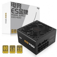 愛國者（aigo）ES750W ATX3.0 臺式電腦主機箱電源（原生PCIE5.0/12VHPWR/80plus金牌/全模組設(shè)計/40系顯卡）