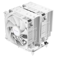 愛國者散熱 冰鋒600SS 白色炫彩版 全平臺 雙塔鍍鎳電腦臺式機CPU智能溫控散熱器
