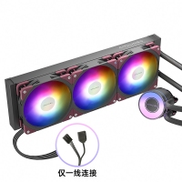 愛國者（aigo）冰魄CP Performance 360黑色 1600W色5V幻彩ARGB版 一體式CPU水冷散熱器