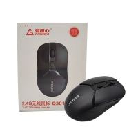 愛(ài)國(guó)心 Q301 2.4G高端電腦無(wú)線鼠標(biāo) 黑色商務(wù)鼠標(biāo) 辦公鼠標(biāo)