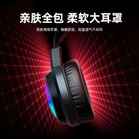 愛國心 GR600 頭戴式電競游戲耳機電腦有線耳機 電鍍發(fā)光耳機 USB插頭虛擬7.1音效