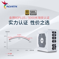 威剛（ADATA）XPG魔核II 850W 白【ATX3.0】電源金牌全模組全日系電容臺式電腦主機游戲電競白金效能智能溫控