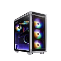 威剛（ADATA）XPG 戰(zhàn)巡艦機(jī)殼中塔式 ARGB燈效 ATX PC 游戲機(jī)箱主機(jī)4毫米鋼化玻璃側(cè)面 白色 ARGB燈效