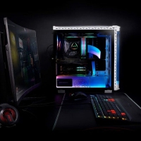 威剛（ADATA）XPG 戰(zhàn)巡艦機(jī)殼中塔式 ARGB燈效 ATX PC 游戲機(jī)箱主機(jī)4毫米鋼化玻璃側(cè)面 白色 ARGB燈效