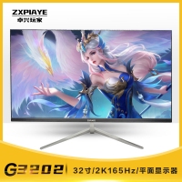 卓興玩家 G3202 32寸2K165Hz 黑色 IPS硬屏 平面無(wú)邊框電競(jìng)顯示器 帶燈/V型底座 HDMI+DP