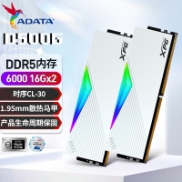 威剛(ADATA)XPG龍耀D500G 32GB(16GBX2)白色彩包套裝 DDR5 6000 C30海力士A die內(nèi)存條