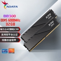 威剛威龍 BB300 32G 6000 DDR5 黑色 C30 海力士Adie(馬甲)