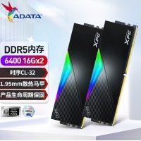 威剛(ADATA)XPG龍耀D500G 32GB(16GBX2)黑色彩包套裝 DDR5 6400 C32海力士A die內(nèi)存條