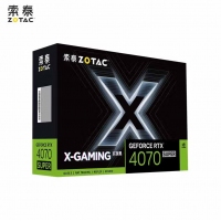 索泰 （ZOTAC） RTX 4070 SUPER-12GB X-GAMING HOC 玄夜黑 游戲臺式顯卡