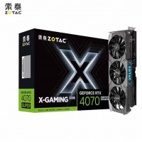索泰 （ZOTAC） RTX 4070 SUPER-12GB X-GAMING HOC 玄夜黑 游戲臺式顯卡