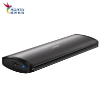 威剛NvmeSE760 256GB移動固態(tài)硬盤(PSSD)type-c外接SSD金屬商務(wù)1000MB/s 金屬黑色硬盤