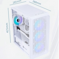 游戲風(fēng)暴 曠野3 白色 臺(tái)式電腦游戲側(cè)透主機(jī)箱/支持M-ATX主板/240水冷
