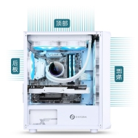游戲風(fēng)暴 曠野3 白色 臺(tái)式電腦游戲側(cè)透主機(jī)箱/支持M-ATX主板/240水冷