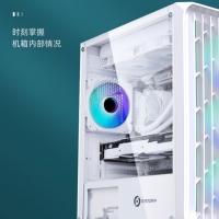 游戲風(fēng)暴 曠野3 白色 臺(tái)式電腦游戲側(cè)透主機(jī)箱/支持M-ATX主板/240水冷