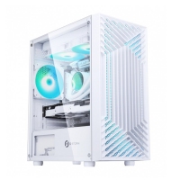 游戲風暴 曠野 白色 臺式電腦游戲側透主機箱/支持M-ATX主板/240水冷
