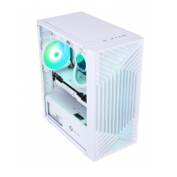 游戲風暴 曠野 白色 臺式電腦游戲側透主機箱/支持M-ATX主板/240水冷