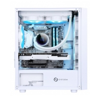 游戲風暴 曠野 白色 臺式電腦游戲側透主機箱/支持M-ATX主板/240水冷