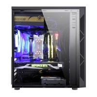 游戲風(fēng)暴 雷霆T9 黑色 游戲機箱支持ATX M-ATX ITX主板/長顯卡機箱