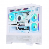 游戲風暴 星空PRO 白 ATX海景房機箱臺式機 雙面玻璃/無立柱/360水冷位/底部270°網(wǎng)孔散熱