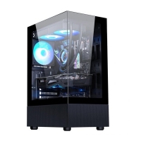 游戲風暴 星空 黑 ATX海景房機箱臺式機 雙面玻璃/無立柱/240水冷位/底部270°網(wǎng)孔散熱