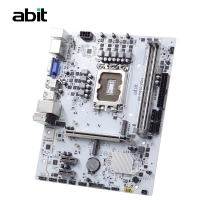 升技(abit)H610M VDH 雪山白 電腦主板支持CPU12100/12400F/13400