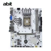 升技(abit)H610M VDH 雪山白 電腦主板支持CPU12100/12400F/13400