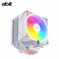 升技（abit）AB-900 ARGB版 白色 CPU風(fēng)冷散熱器 (4熱管/ARGB光效/PWM風(fēng)扇/119mm
