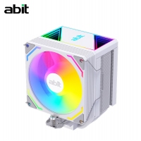 升技（abit）AB-900 ARGB版 白色 CPU風(fēng)冷散熱器 (4熱管/ARGB光效/PWM風(fēng)扇/119mm