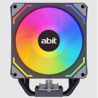 升技（abit）AB-900 ARGB版 黑色 CPU風冷散熱器 (4熱管/ARGB光效/PWM風扇/119mm