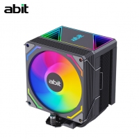 升技（abit）AB-900 ARGB版 黑色 CPU風冷散熱器 (4熱管/ARGB光效/PWM風扇/119mm