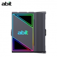 升技（abit）AB-900 ARGB版 黑色 CPU風冷散熱器 (4熱管/ARGB光效/PWM風扇/119mm