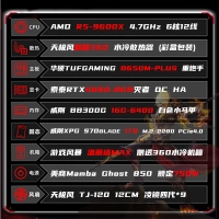 【黑神話·悟空】AMD 9600X/華碩B650M-PLUS/RTX4060電競主機(jī)