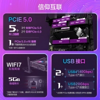 華碩ROG STRIX X870E-E GAMING WIFI玩家國度電競主板 支持 CPU 9900X/9950X