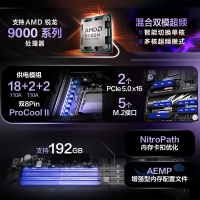 華碩ROG CROSSHAIR X870E HERO主板 支持9900X/9950X (AMD X870E/socket AM5
