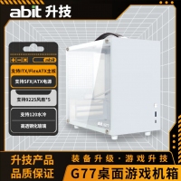 升技(abit) G77機箱 迷你時尚手提機箱 鋼化玻璃側(cè)板 皮質(zhì)提手 G77 雪山白